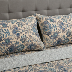 Premium Floral Comforter Set with Cotton Bedsheet & Pillow Covers