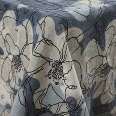 Premium Velvet Winter Double Bed Bedsheet with 2 Pillow Covers – Soft Floral Grey & White Design