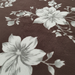 Coffee Brown Floral Velvet Bedsheet Set with 2 Pillow Covers – Super Soft Winter Bedding (Queen Size)