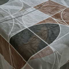 Luxury Velvet Geometric Patchwork Bedsheet Set – Double Bed | Soft Winter Bedsheet with 2 Pillow Covers