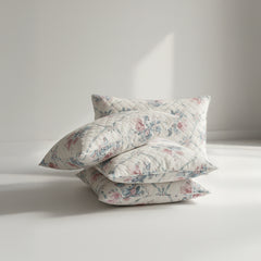 Blush Haven Floral Cotton Bedsheet Set with Cushion Covers