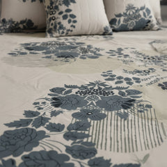 Midnight Fern Cotton Bedsheet Set with Cushion Covers