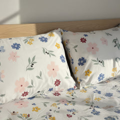 Spring Meadow Cream Cotton Elastic Bedsheet Set