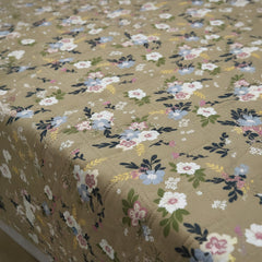 Premium Pure Cotton Quilted Bed Cover Set – Olive Green Floral Design