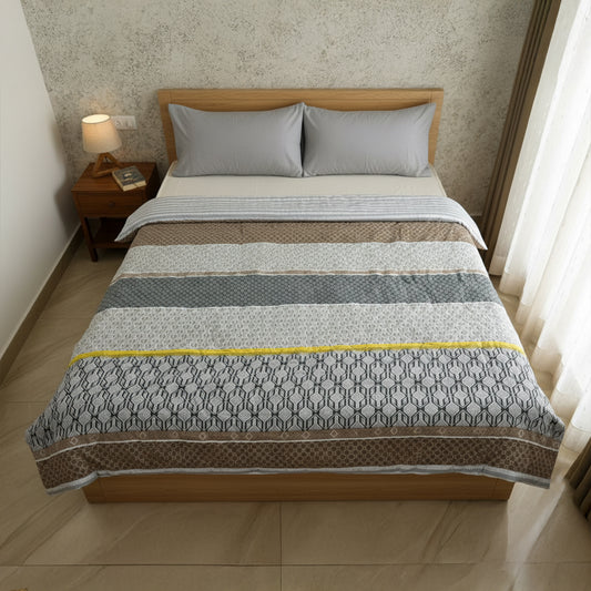 Striped Harmony Reversible Quilted Comforter