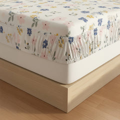 Spring Meadow Cream Cotton Elastic Bedsheet Set