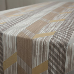 Premium Cotton Geometric Pattern Bedsheet Set – Shades of Brown, Grey & Beige