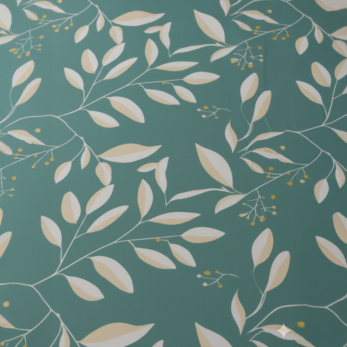 Botanic Sage Green Elastic Cotton Bedsheet Set