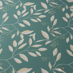 Botanic Sage Green Elastic Cotton Bedsheet Set